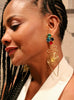 African Geometric Crystal Earrings