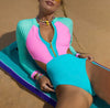 Turquoise  Side Cut Out Bikini