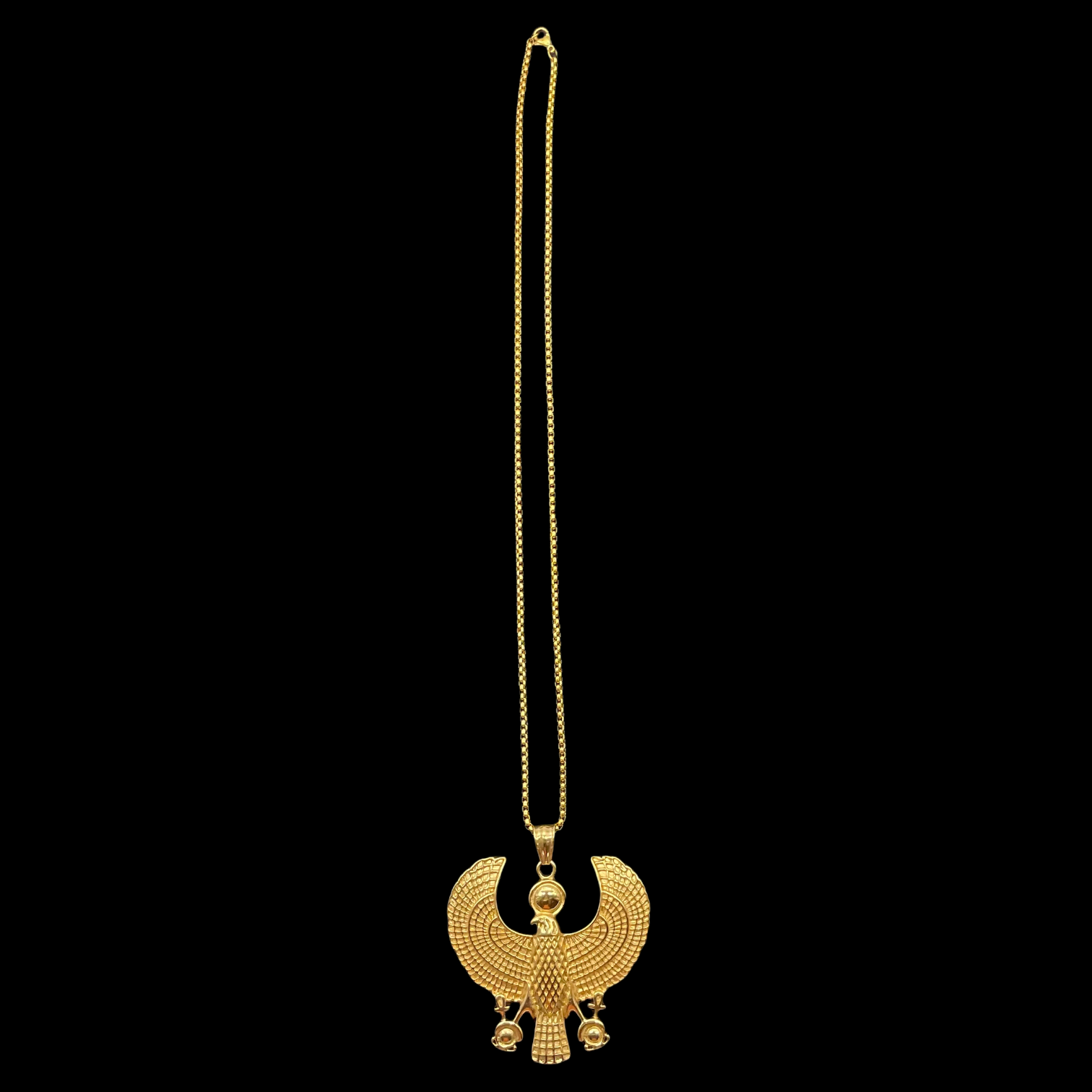 Egyptian Horus Art Deco Pendant with Necklace