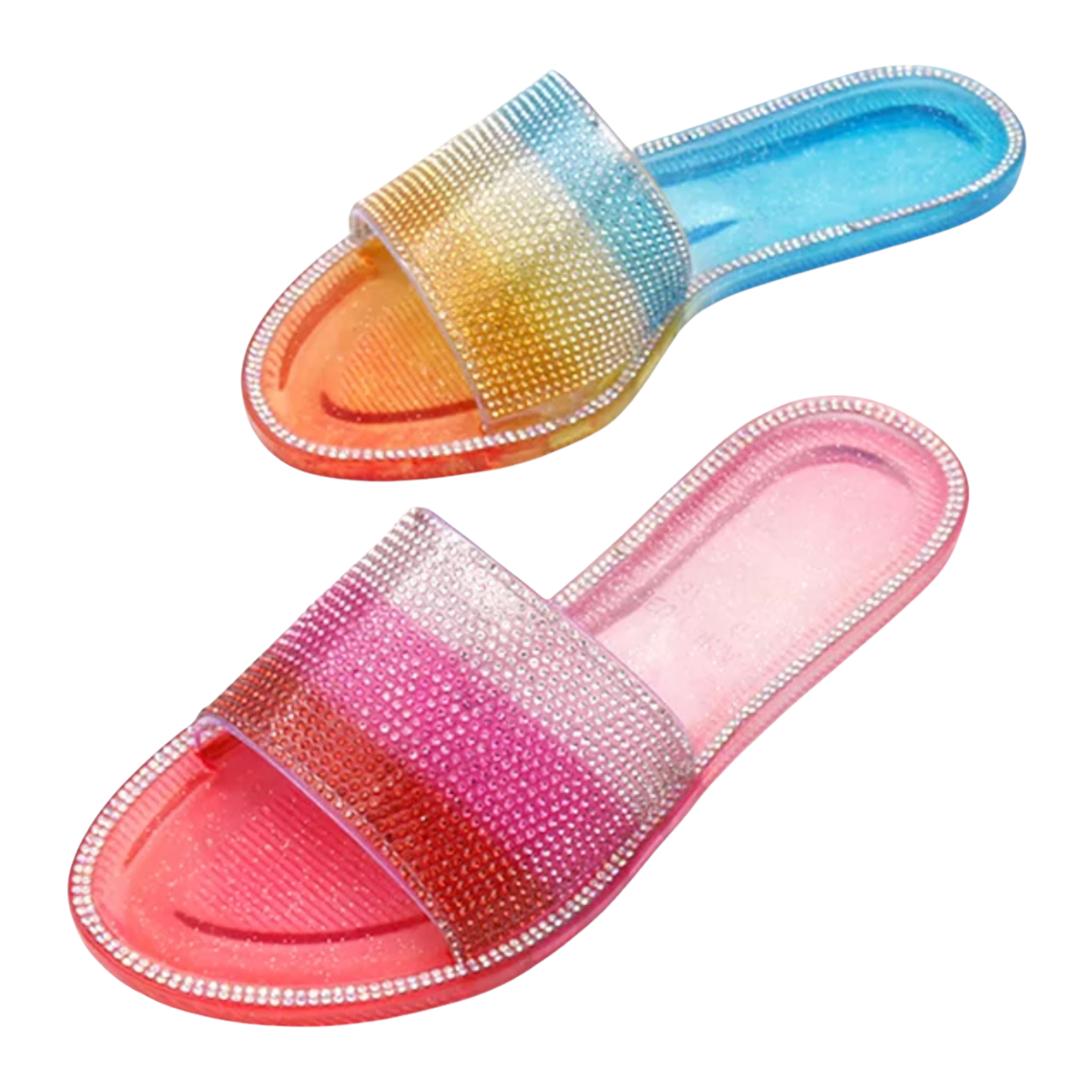 Jelly Diamond Sandals in Pink