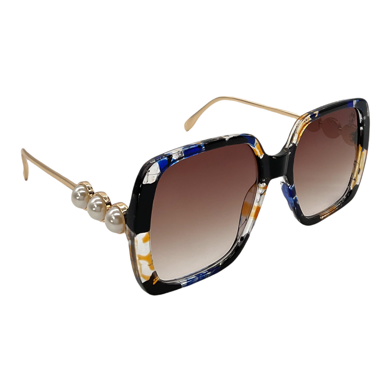Colorful Pearl Frame Women  High Fashion Sunglasses