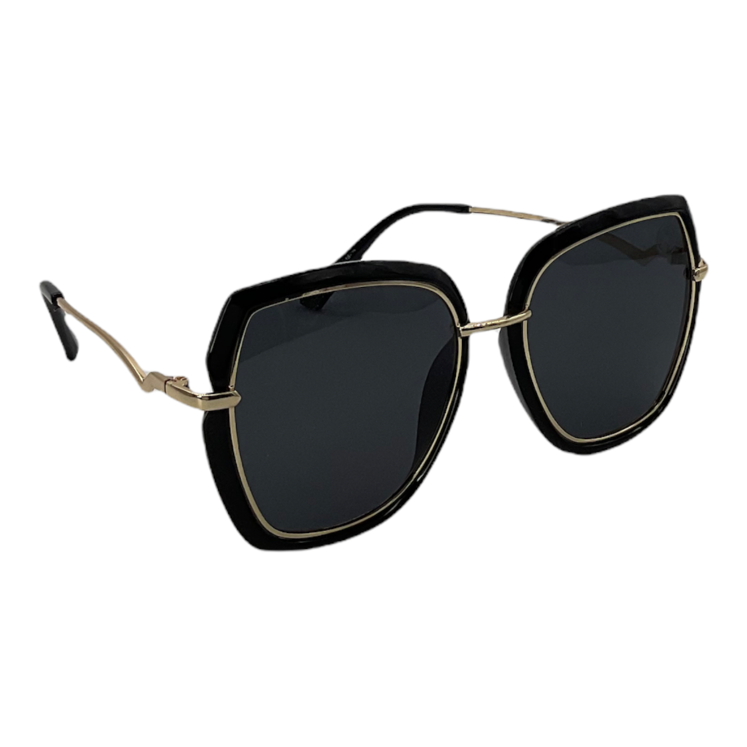 Black Gold Hexagon Sunglasses