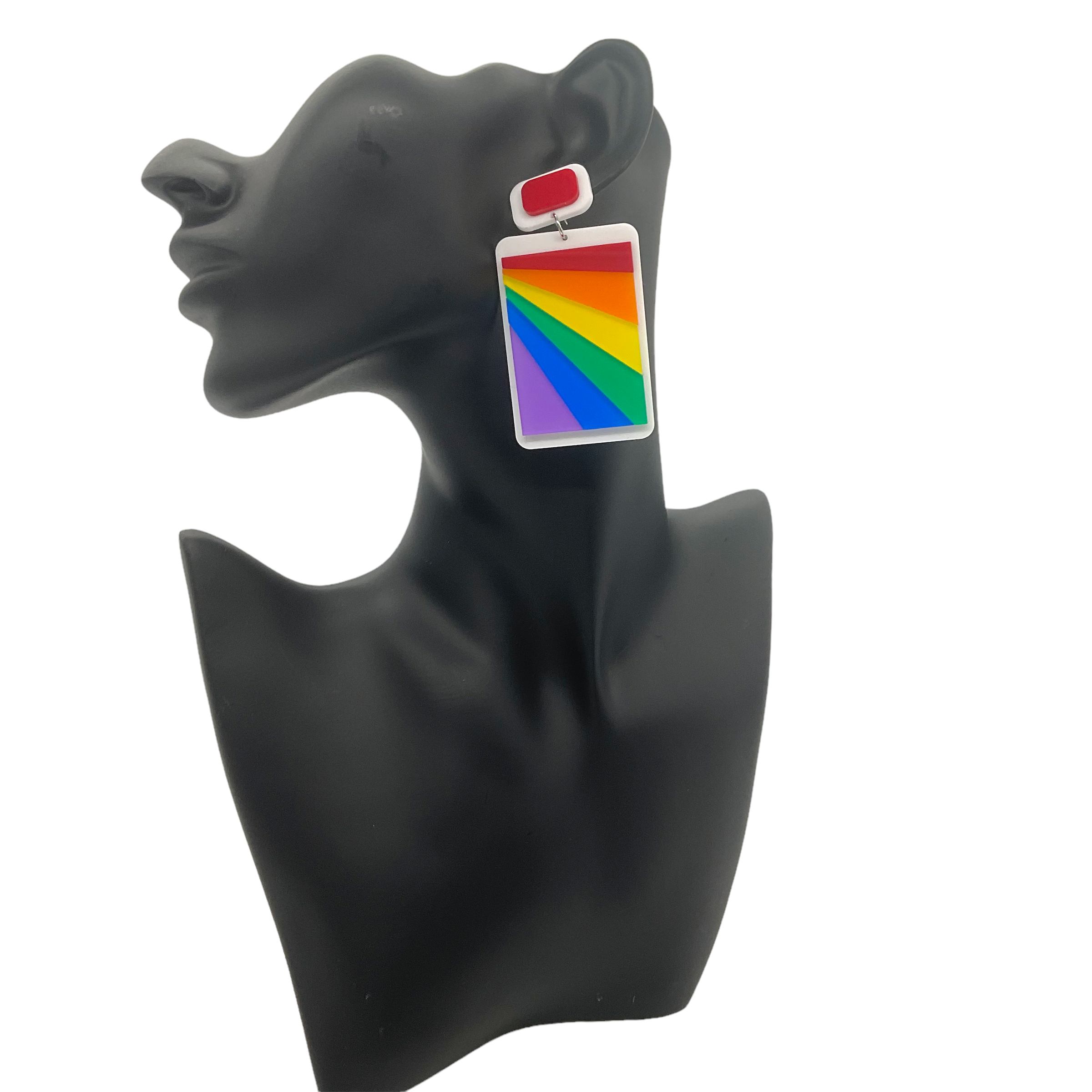 Pride Colored Custom Designed Stud Earrings