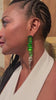 Load and play video in Gallery viewer, Crystal Tassel Earring in Green