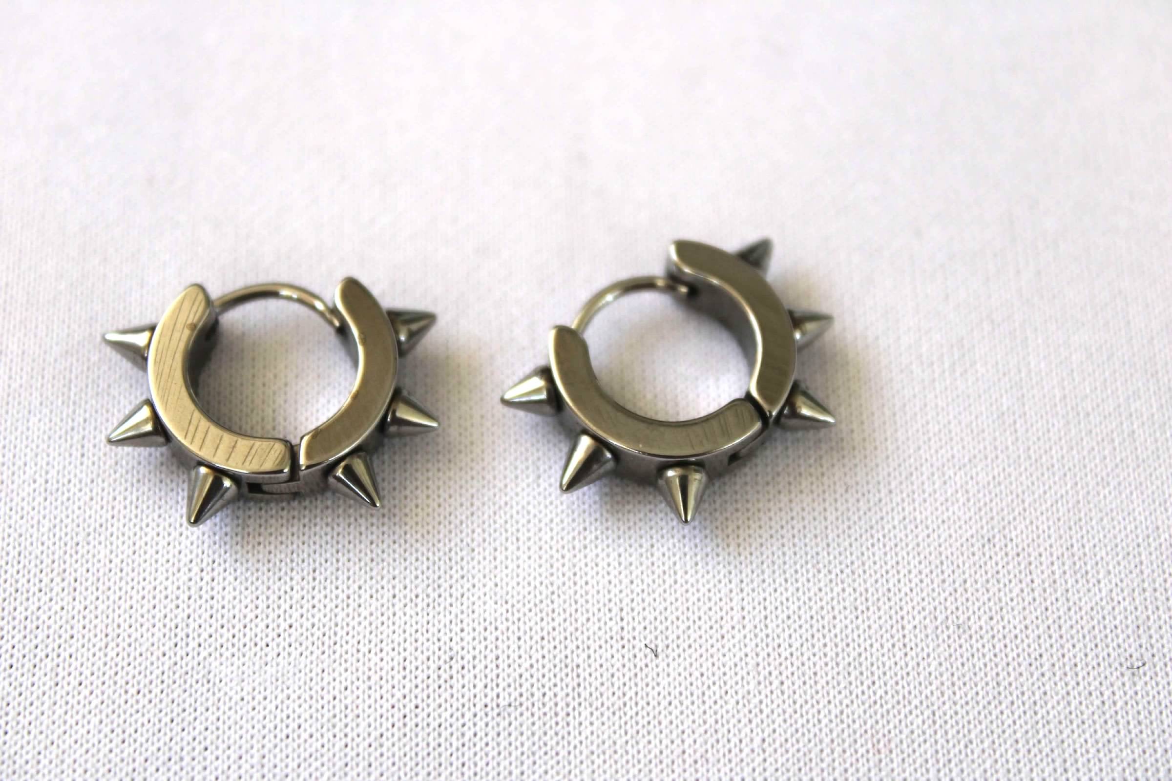 Silver Spike Studs