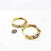 Gold Bar Hoop Earrings