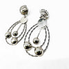 Silver Circle Dot Geometric Earrings