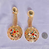 Maze Drop Earrings with Colored Crystals