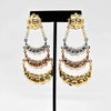 Tricolor Chandelier Earrings