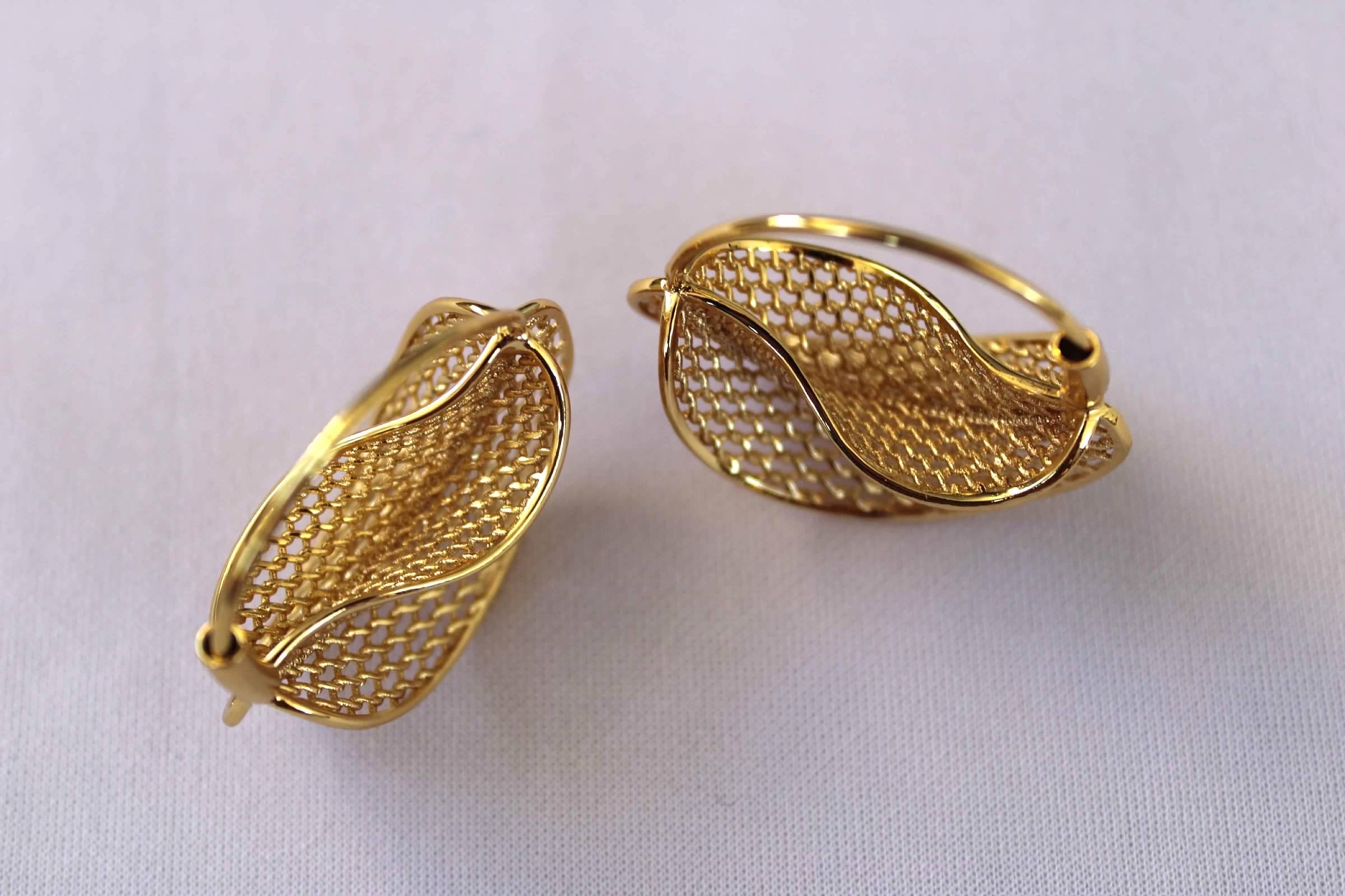 Weaved Layered Basket Earrings