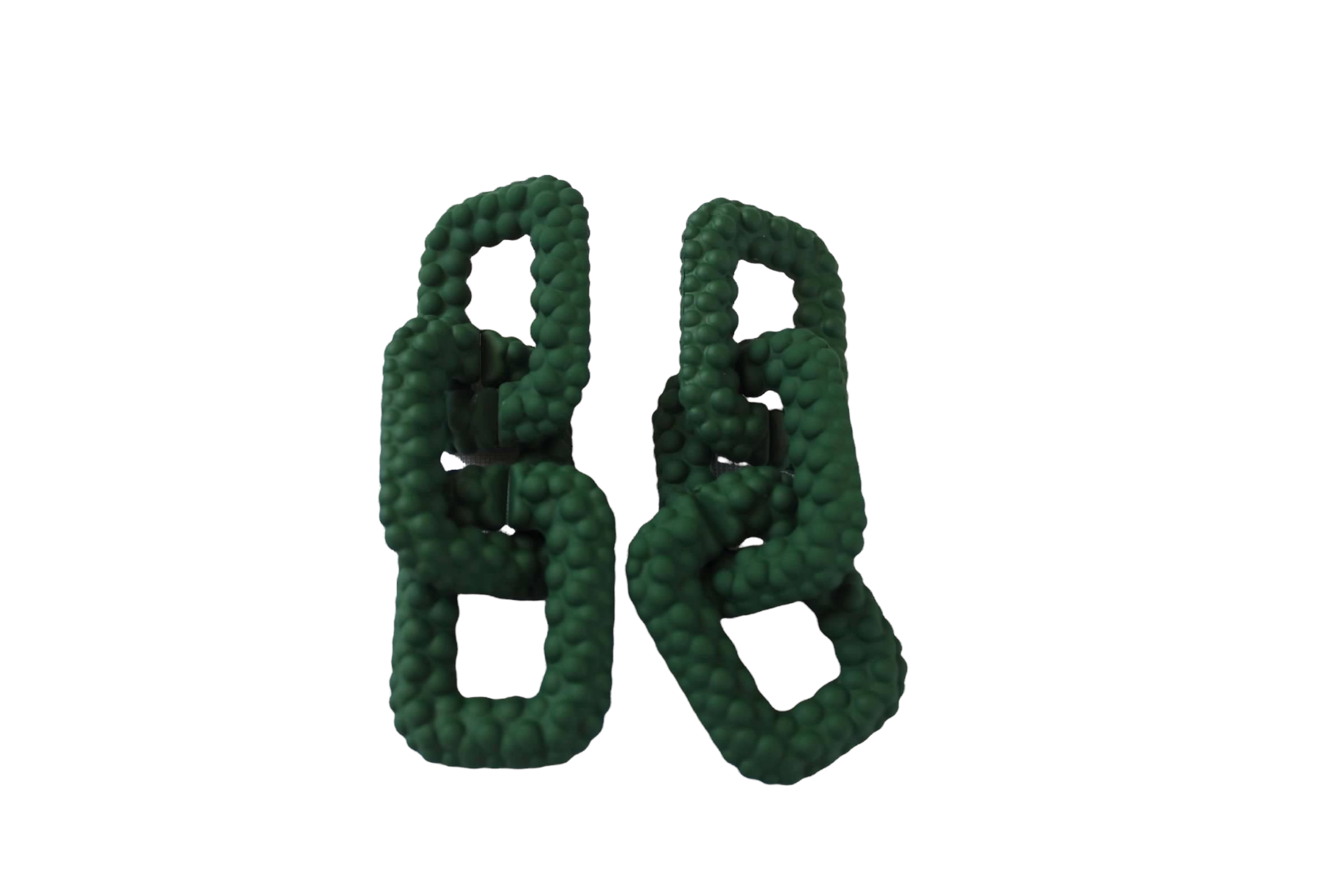 Chain Link Earrings in Green