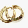 Gold Bar Hoop Earrings