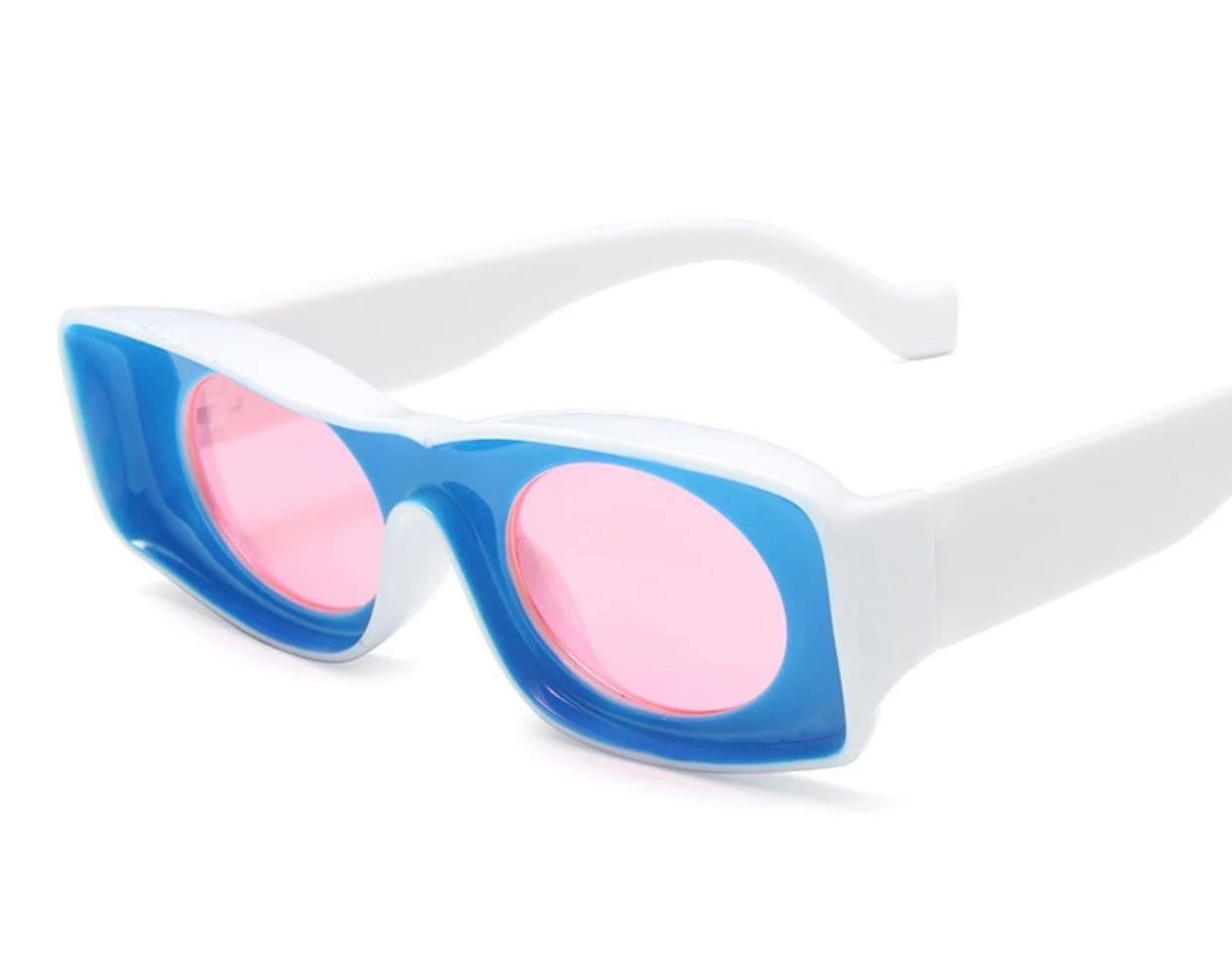 Turquoise Retro Candy Colored sunglasses.